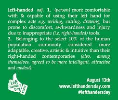 International left handers' day was founded in 1976 by dean r. Wordless Wednesday Happy Left Handers Day Happy Left Handers Day Left Handed Quotes Left Handed Humor