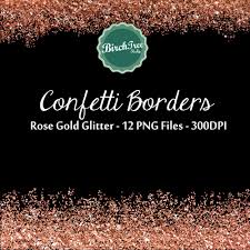 Black Background With Rose Gold Border Digital Glitter Borders Confetti Glitter Rose Gold Metallic Etsy Gold Digital Paper Clip Art Clip Art Borders