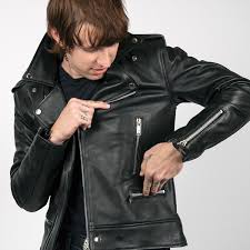 Vincent Black Leather Jacket With Nickel Hardware Original Fit Size 34 36 38 46 48