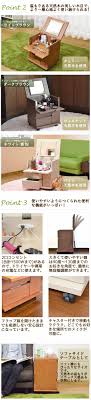 楽天市場 ドレッサー 化粧台 メイクワゴン コスメワゴン ドレッサーワゴン 木製 化粧 台 ワゴン 幅45cm コスメ収納 コンパクト 天然木 鏡付き 完成品 ウォールナット 北欧 シンプル ブラウン ホワイト 白 メイクボックス コスメボックス 収納 整理 家具のライフ