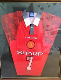 Sold Price Lot 15 Eric Cantona Signed And Framed No 7 Manchester United Shirt Invalid Date Bst Eric Cantona Manchester United Shirt Bobby Charlton