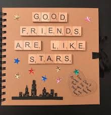Personalised Scrapbook Friendship Gift Photo Album Notebook Diary Handmade Best Friend Scrapbook J Friend Scrapbook Personalised Scrapbook Friendship Gifts Diy