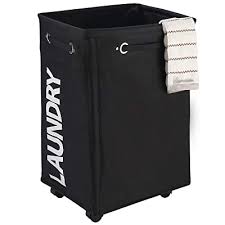 Totanki 22 rolling slim laundry basket with handle on wheels, foldable laundry hamper, collapsible laundry sorter and organizer, tall storage basket bin (light blue). Buy Caroeas 23 Pro Wheeled Laundry Hamper Black White Breathable Cover Heavy Duty Laundry Sorter Dirty Clothes Organizer Waterproof Foldable Laundry Basket Extra Large Laundry Bag Pro Plus 23 Black Online In Indonesia B079dsncc3