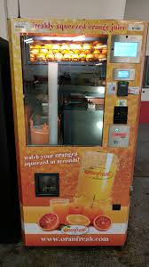 Found A Fresh Orange Juice Vending Machine Juice Freshly Squeezed Orange Juice Vending Machine