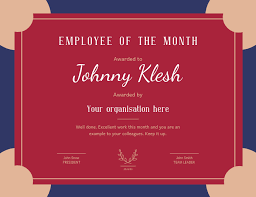 Employee of the months certificate diploma star stars of the month first employee employee of the year certificatw recognition card banner with award stars stars certificate certificate star template award ceremony certificate. Employee Of The Month Landscape Certificate Template Postermywall