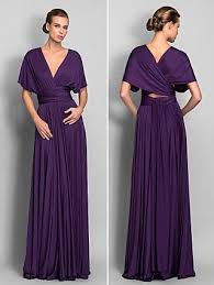 Linha A Longo Microfibra Jersey Vestido De Madrinha Com Cruzado Pregas Vestido Convertivel De 2020 Por Us 89 99 Modest Purple Dress Infinity Dress Bridesmaid Bridesmaid Dresses With Sleeves