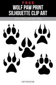 Free Wolf Paw Print Silhouette Clip Art Wolf Paw Print Wolf Paw Paw Print Drawing