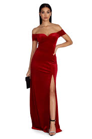 Addison Formal Sweetheart Velvet Dress Velvet Dress Long Red Dress Accessories Prom Dresses