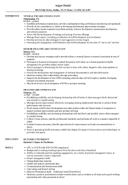 healthcare consultant resume samples