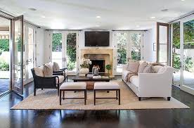 Cook Like A Celebrity Chef In Wolfgang Puck S L A Home Transitional Living Rooms Living Room Furniture Layout Open Living Room