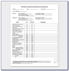 Excel template for auto repair work order Truck Maintenance Checklist Form Vincegray2014