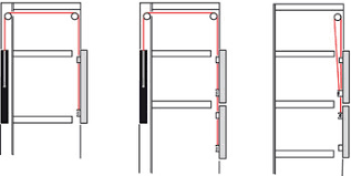 How to install cabinet drawers slides. Fitting Set For Vertically Sliding Cabinet Doors Eku Libra 20 H Hafele U K Shop