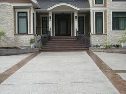 Let the paint dry for at least 24 hours before walking on it. Stamped Concrete Driveway And Front Entrance Kencrete Contracting