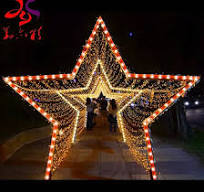 Festival Decorate Moon and Star Shape 3D LED Motif Lights ...