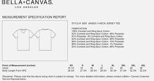 Bella Shirts Size Chart Coolmine Community School