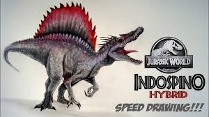 September 20, 2020 by coloring. Drawing Indospino Jurassic World Hybrid Indominus Rex Spinosaurus Youtube
