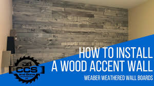 These vary in design, from simple blocks of wood with pegs coming out of them to specially cut pieces that hold the exact shape of the how you attach your anchors to your wall depends on the type of walls you have. How To Install A Wood Accent Wall Weaber Weathered Wall Boards Youtube