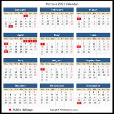 2021 Public Holidays Vic