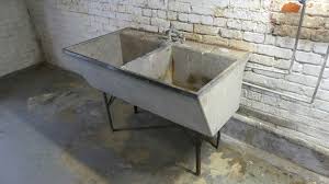 restore a vintage concrete laundry sink