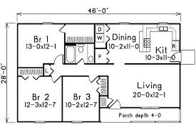 One Level Floor Plans 3 Bed On 1 Levels House Plan Square Feet 1197 Bedrooms 3 Batroom Cottage Style House Plans Rustic House Plans 4 Bedroom House Plans
