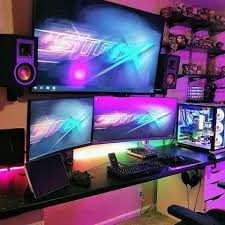 The Top100 Coolest Pc Gaming Setups Games Gamer Gaming Pcgaming Desksetup Gaming Room Setup Video Game Rooms Room Setup