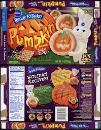 We have the serving size to start, we've sorted their food offers into categories: Pillsbury Ready To Bake Target Exclusive Pumpkin Shape Sugar Cookies Cookie Box Halloween 2011 Baked Pumpkin Sugar Cookies Cookie Box