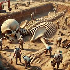 Discovery of giant human-like skeletons in Qumran caves