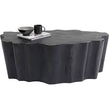Cut the limbs to size with a hand or table saw. Coffee Table Tree Stump Black 119x68cm Kare Design