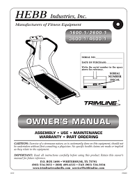 R e pa i r pa r t s & s e r v i c e all of the parts for this treadmill can be ordered from your local dealer. Hebb Industries Inc Manualzz