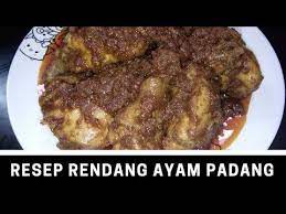 Resep Rendang Ayam Padang Proses Masak 40 Menit Youtube Makanan Dan Minuman Resep Resep Masakan