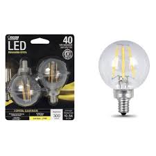 Buy The Feit Electric Bpg1640 827 Led 2 Candelabra Base Led Globe Bulbs Dimmable Hardware World