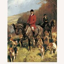 Fox Hunting Art Prints | Antique English Hunters, Dogs And Horses Illustration | Vintage British Wall