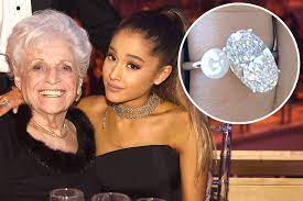 Ariana said in a tweet with a picture of the jewel that the pearl was from her grandfather's tie pin and her nonna had a dream that it would protect her. The Meaning Of Ariana Grande S Engagement Ring From Dalton Gomez