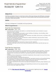 Food Service Supervisor Resume Samples Qwikresume