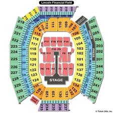 Lincoln Financial Field Seating Chart For Kenny Chesney