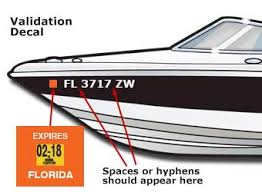 Displaying The Registration Number And Validation Decal Fl