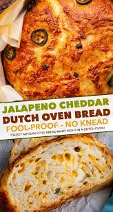 Jalapeno Cheddar Dutch Oven Bread Is Perfectly Crusty On The Outside With A Soft Fluffy Inside And Is M In 2021 Dutch Oven Bread Dutch Oven Recipes Best Bread Recipe