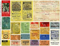 Railroad Posters Timetable Covers Tickets Printed Sheet Etsy Print Collage Sticker Photo Paper Printed Sheets