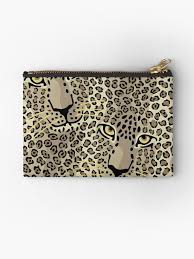 A Beautiful 3d Effect Animal Print Design Set Against A Neutral Background Aptly Called Fashion Alive Leopard P Pouch Leopard Print French Inspired Fashion