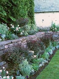 Stone Wall Construction House Landscape Backyard Landscaping Retaining Wall