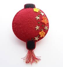 Chinese Lantern Felt Christmas Ornaments Chinese New Year Decorations Felt Ornaments