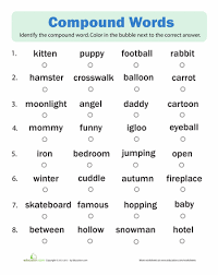 Compound Words Quiz Compound Words Compound Words Worksheets Compound Words Activities