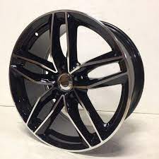 1 New 18x8 45 Audi Rs6 Avant Black Machined 5x112 Replica Wheel Rim Replica Wheels Wheel Rims Audi Rs6