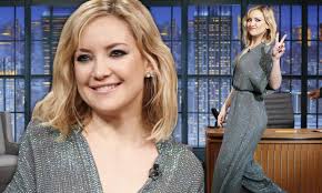 Kate Hudson dazzles in a glittering jumpsuit