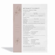 Florist Wedding Booking Form Florist Order Forms Wedding Order Forms Florist Templates Inquiry Form In 2020 Wedding Order Photography Invoice Template Invoice Design