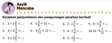 We did not find results for: Kunci Jawaban Matematika Kelas 5 Halaman 12 13 14 Penjumlahan Dan Pengurangan Pecahan Campuran Dengan Bilangan