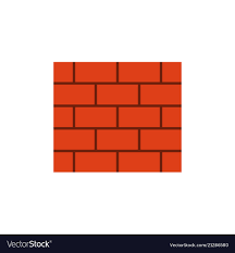 Brick Wall Flat Icon Royalty Free Vector Image