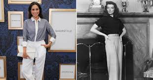 Meghan markle fans go into meltdown as duchess channels her suits character with flowing hair and a laidback blue shirt for poetry class zoom call. Meghan Markle S Celebrity Style Steals 9 Outfits That Show Duchess Is Happy To Follow Where Movie Legends Led Mirror Online