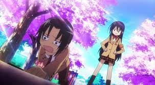 E01 Tsuda Takatoshi And Amakusa Shino First Met Under The Cherry Tree Seitokai Yakuindomo Anime Animation Studio