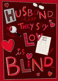 After all, a thoughtful message is essential when it comes to the. Love Is Blind Husband Funny Valentines Day Card 735882539514 Ebay